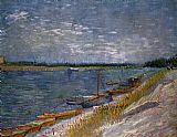 Vincent van Gogh View of a River with Rowing Boats painting